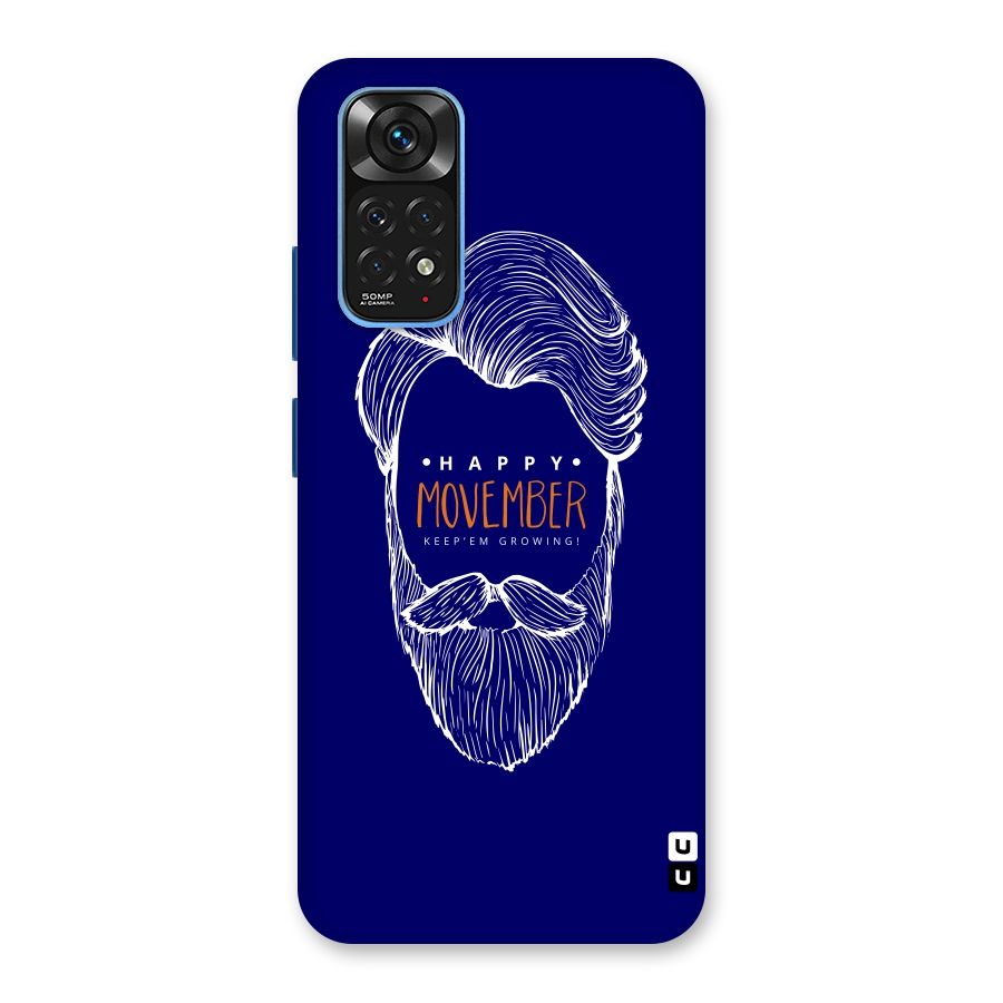 Happy Movember Blue Back Case for Redmi Note 11S