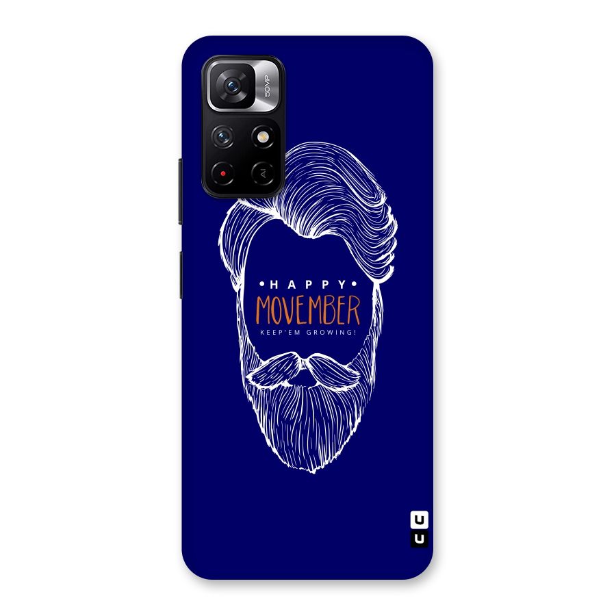 Happy Movember Blue Back Case for Redmi Note 11T 5G
