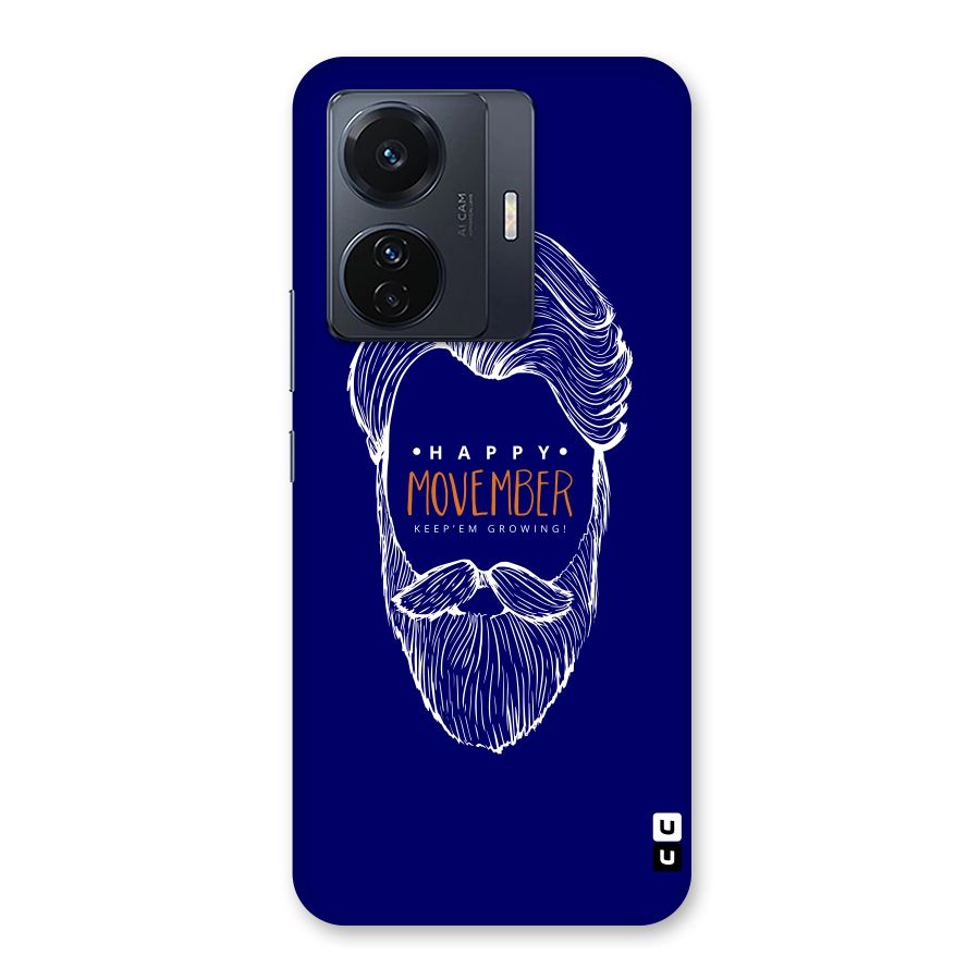 Happy Movember Blue Back Case for Vivo T1 Pro
