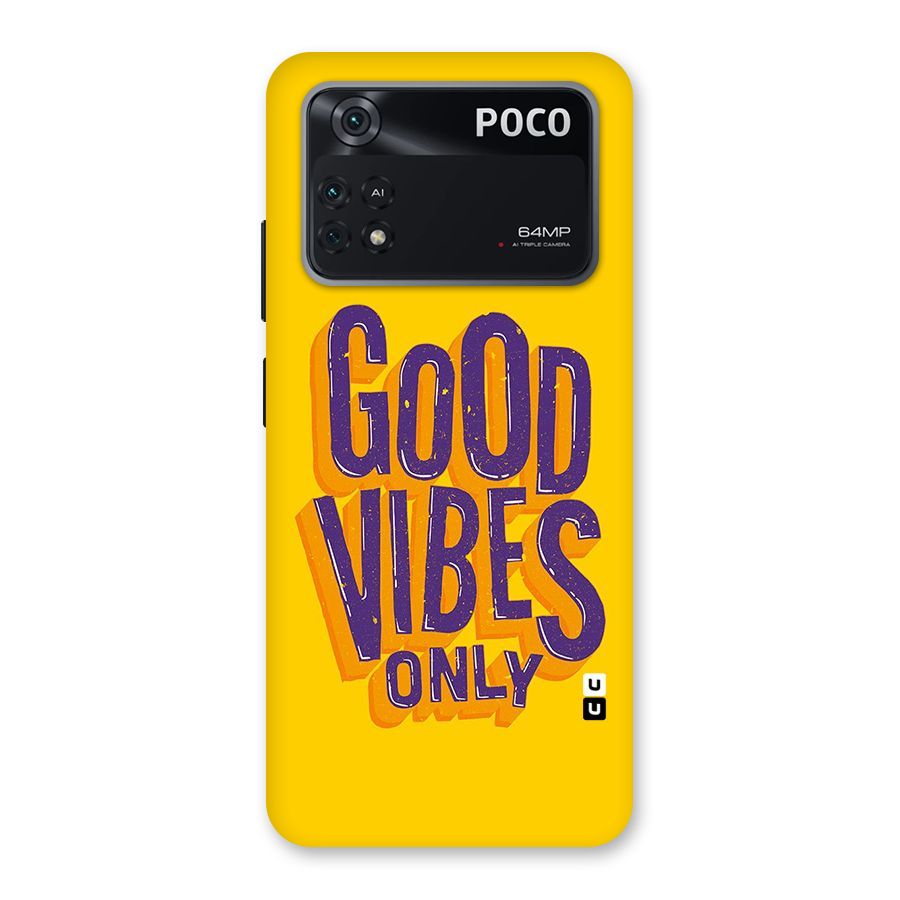 Happy Vibes Only Back Case for Poco M4 Pro 4G