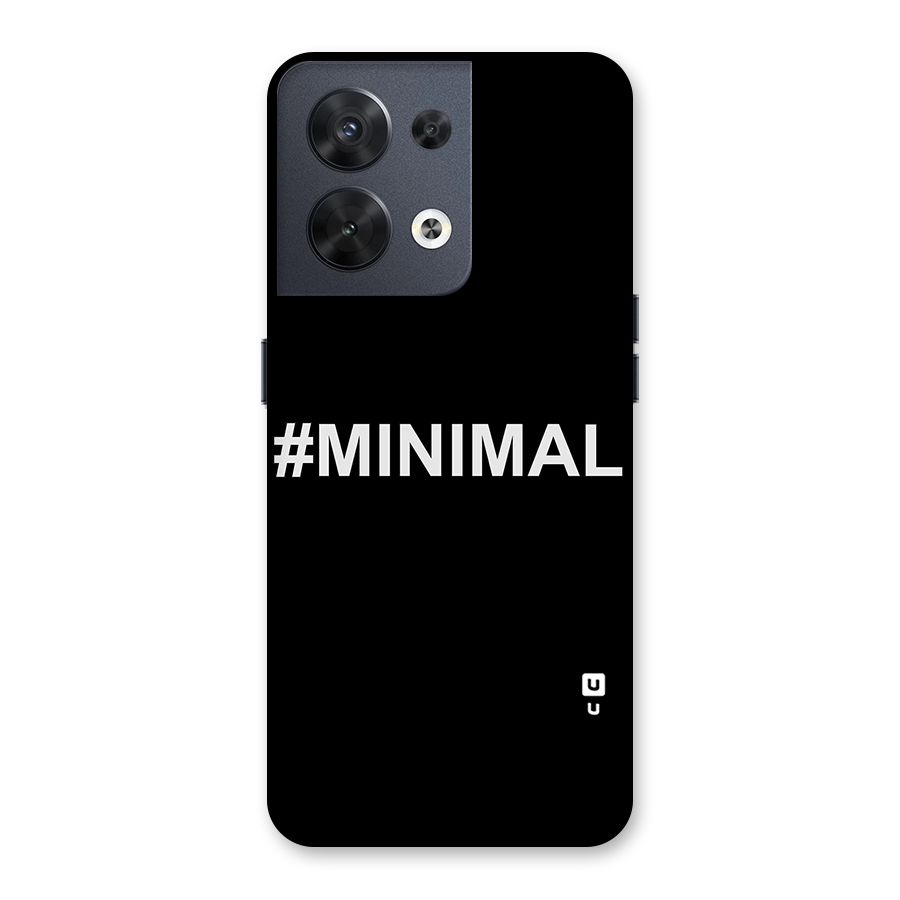 Hashtag Minimal Black Back Case for Oppo Reno8 5G