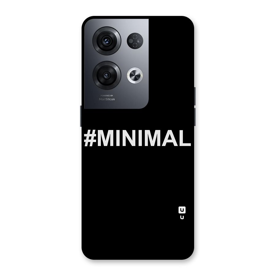 Hashtag Minimal Black Back Case for Oppo Reno8 Pro 5G