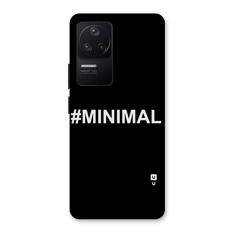 Hashtag Minimal Black Back Case for Poco F4 5G