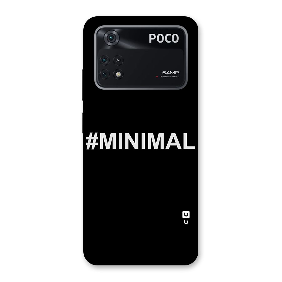 Hashtag Minimal Black Back Case for Poco M4 Pro 4G