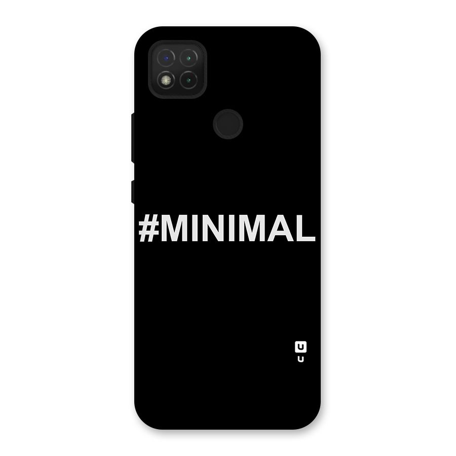 Hashtag Minimal Black Back Case for Redmi 9 Activ
