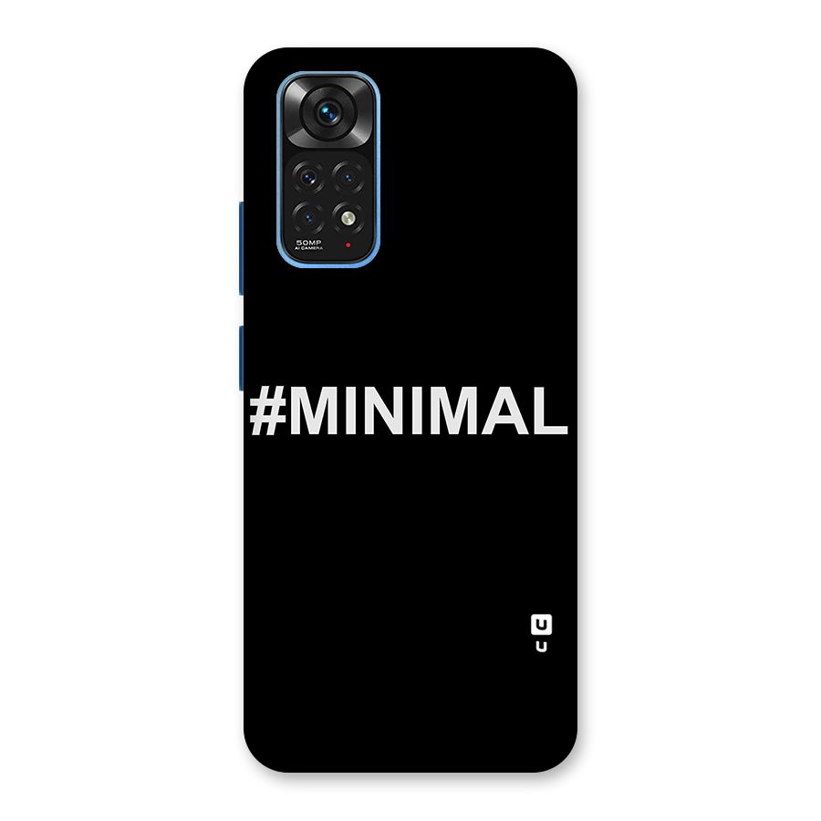 Hashtag Minimal Black Back Case for Redmi Note 11S