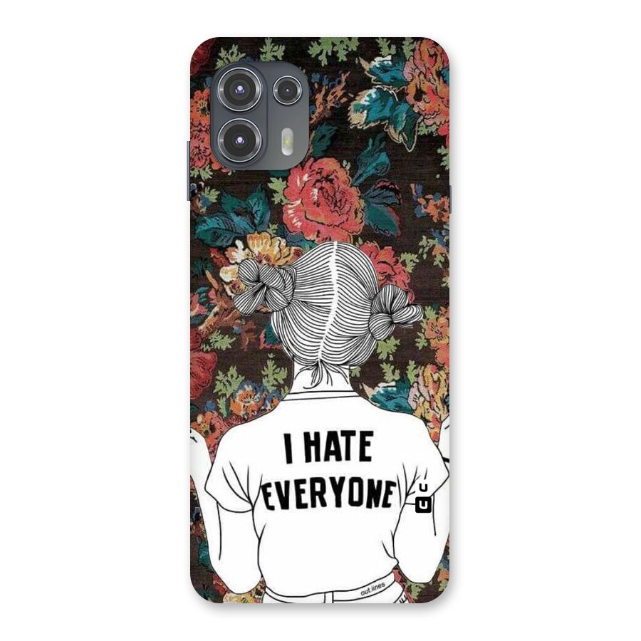 Hate Everyone Back Case for Motorola Edge 20 Fusion