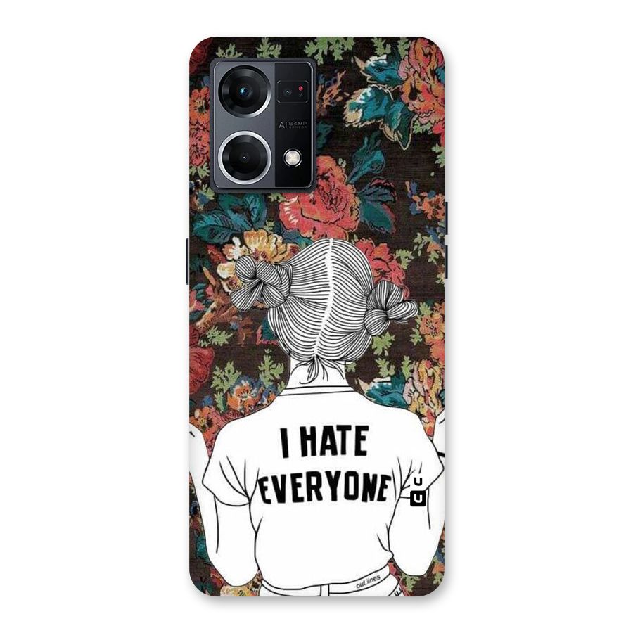 Hate Everyone Glass Back Case for Oppo F21 Pro 5G