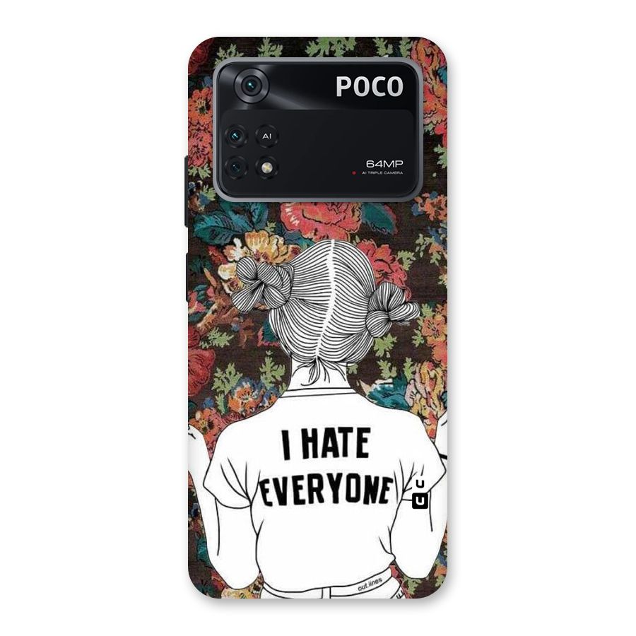 Hate Everyone Back Case for Poco M4 Pro 4G