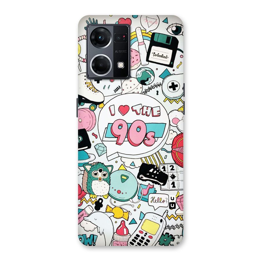 Heart 90s Glass Back Case for Oppo F21 Pro 5G