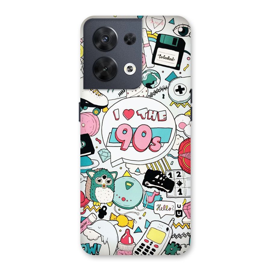 Heart 90s Back Case for Oppo Reno8 5G