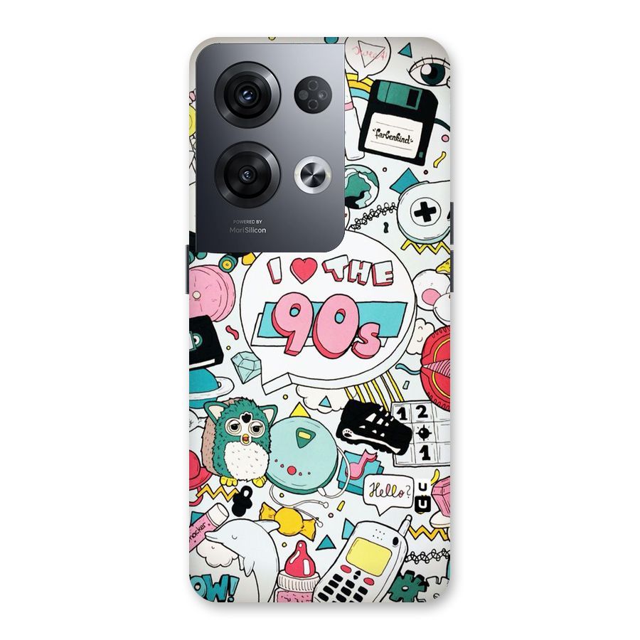 Heart 90s Back Case for Oppo Reno8 Pro 5G