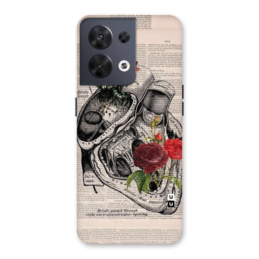 Heart Newspaper Back Case for Oppo Reno8 5G