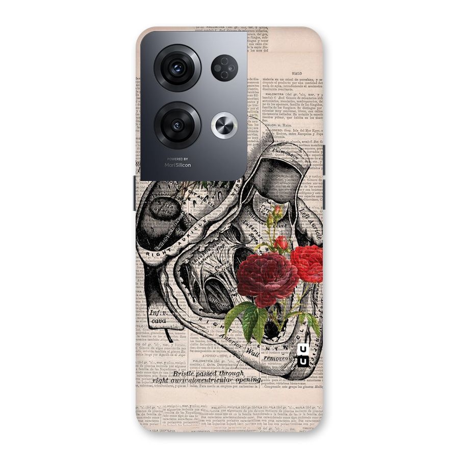 Heart Newspaper Back Case for Oppo Reno8 Pro 5G