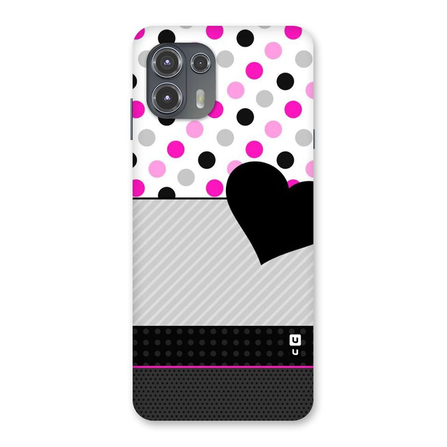 Heart Polka Stripes Back Case for Motorola Edge 20 Fusion