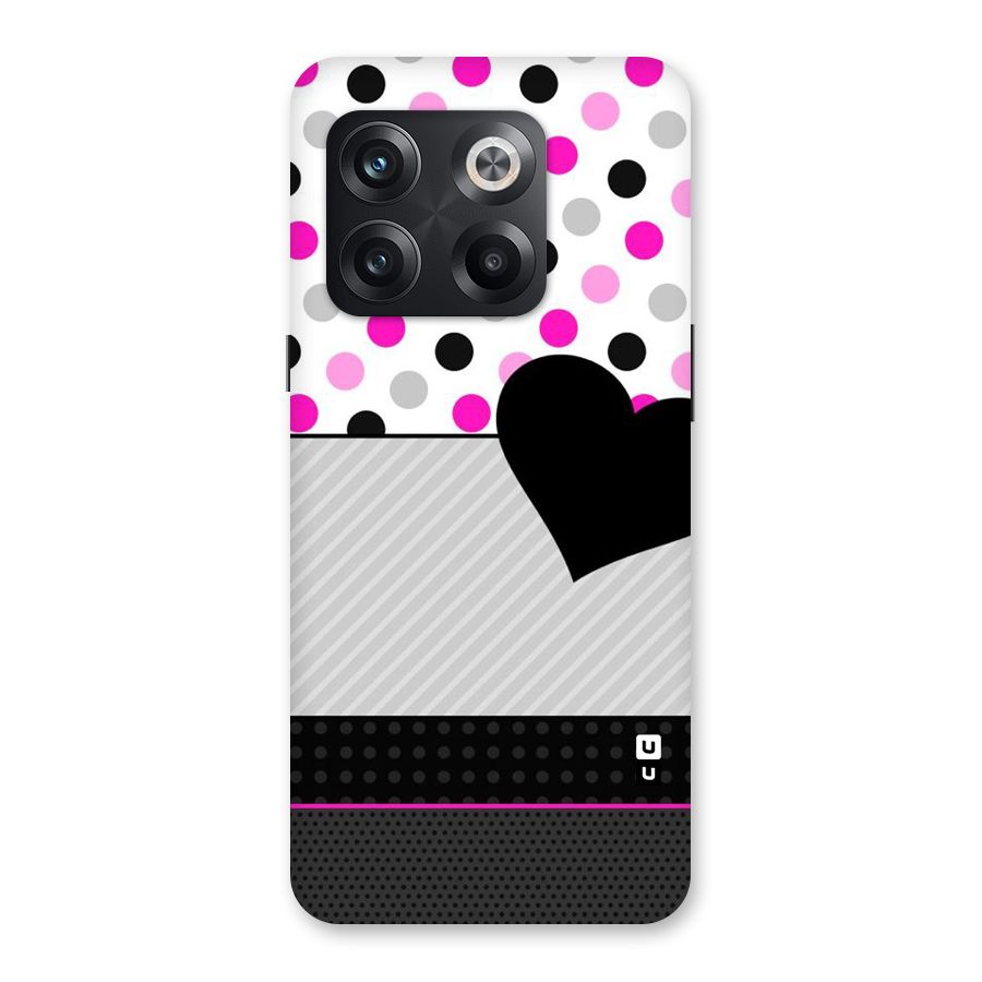 Heart Polka Stripes Back Case for OnePlus 10T