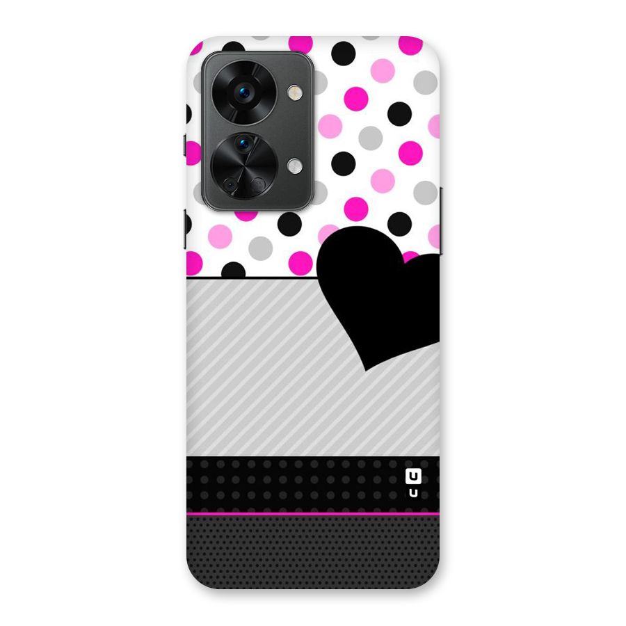 Heart Polka Stripes Back Case for OnePlus Nord 2T