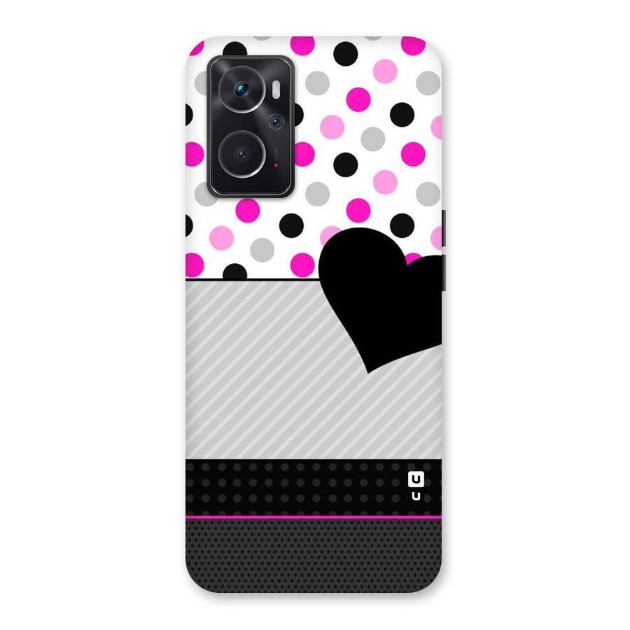 Heart Polka Stripes Back Case for Oppo K10 4G