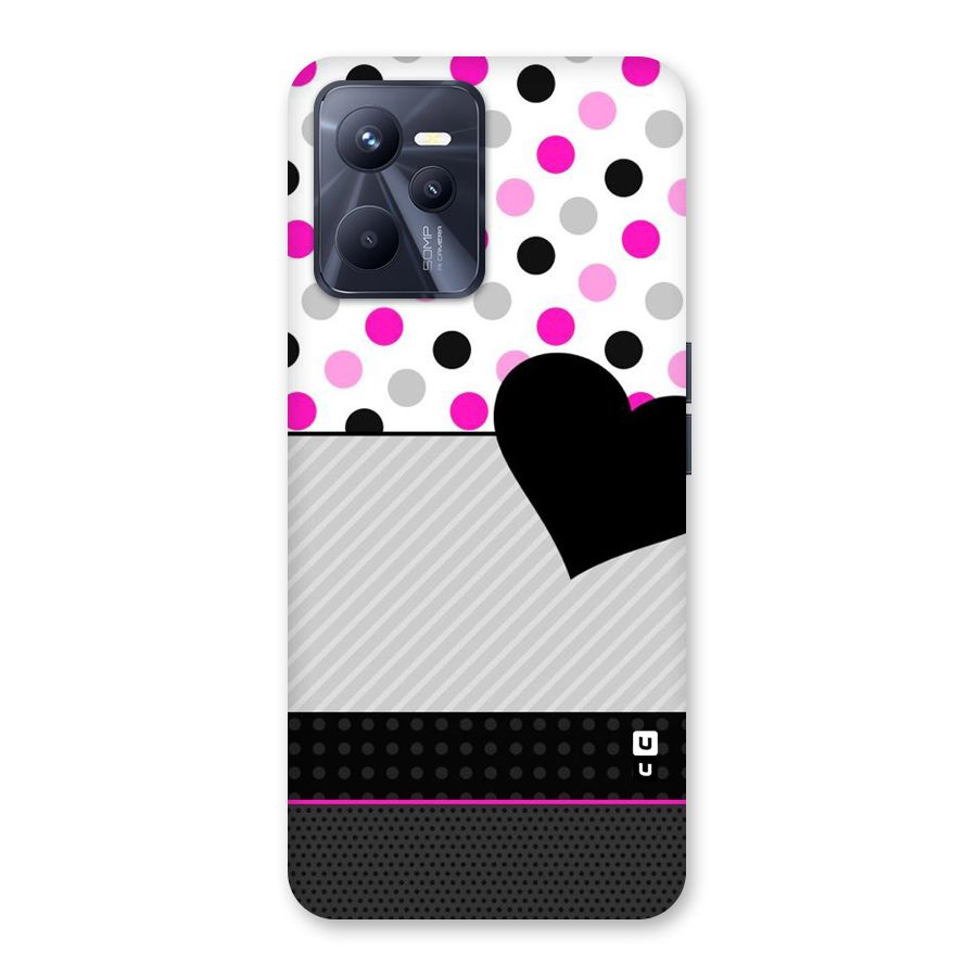 Heart Polka Stripes Back Case for Realme C35
