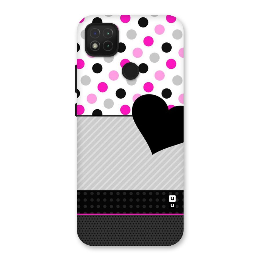 Heart Polka Stripes Back Case for Redmi 9 Activ