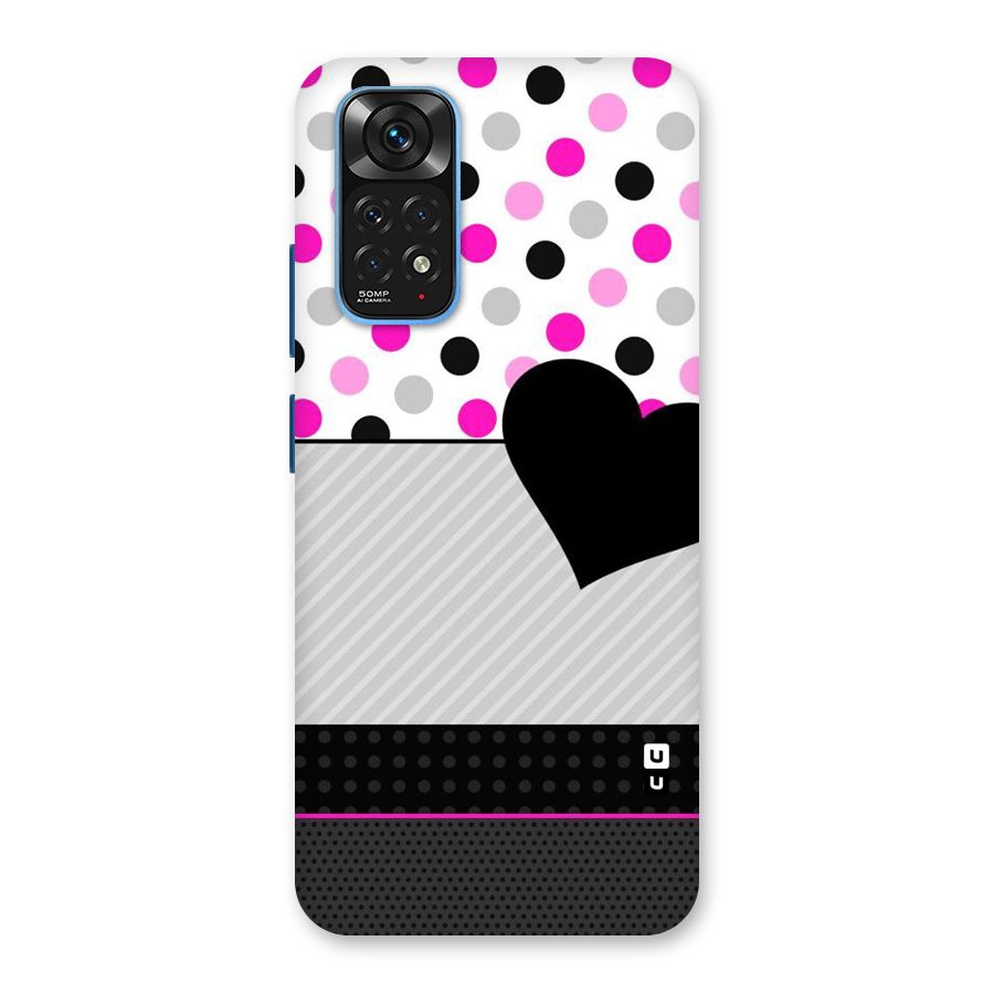 Heart Polka Stripes Back Case for Redmi Note 11S