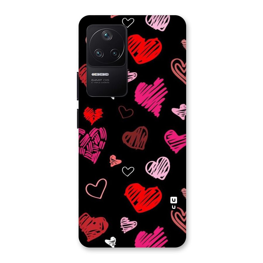 Hearts Art Pattern Back Case for Poco F4 5G
