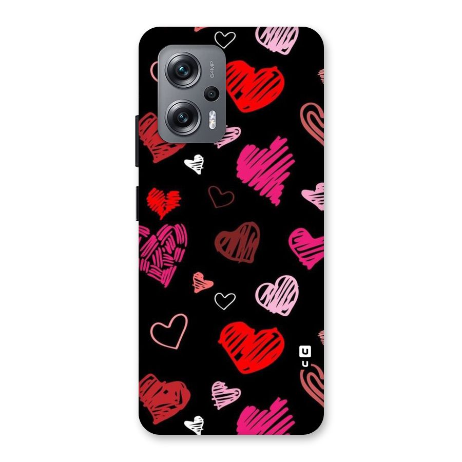 Hearts Art Pattern Back Case for Redmi K50i