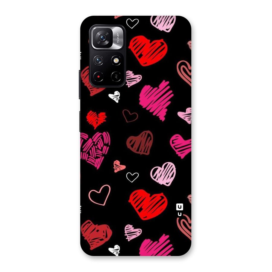 Hearts Art Pattern Back Case for Redmi Note 11T 5G