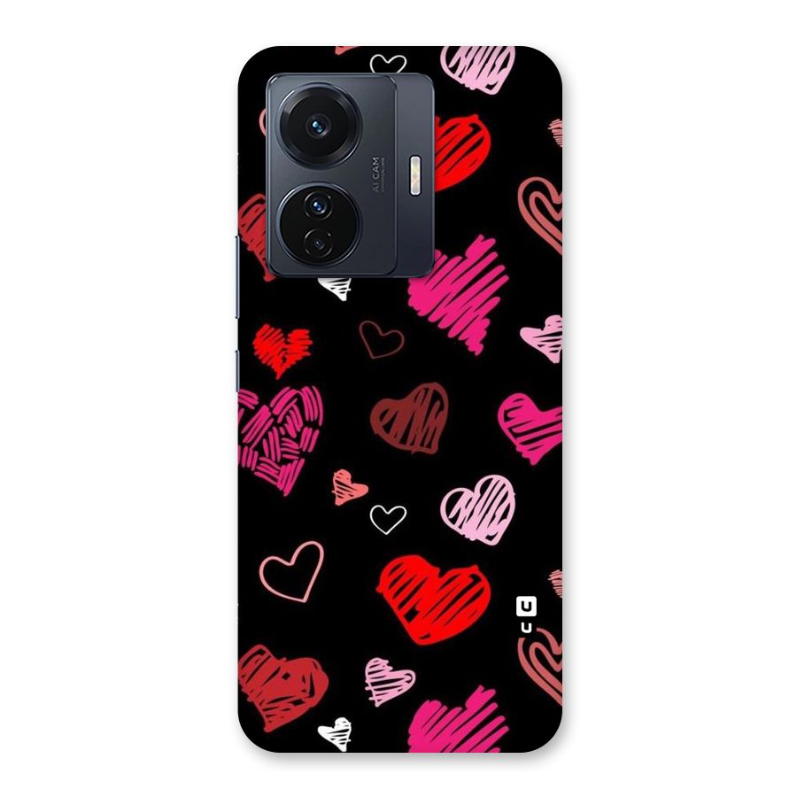 Hearts Art Pattern Back Case for Vivo T1 Pro