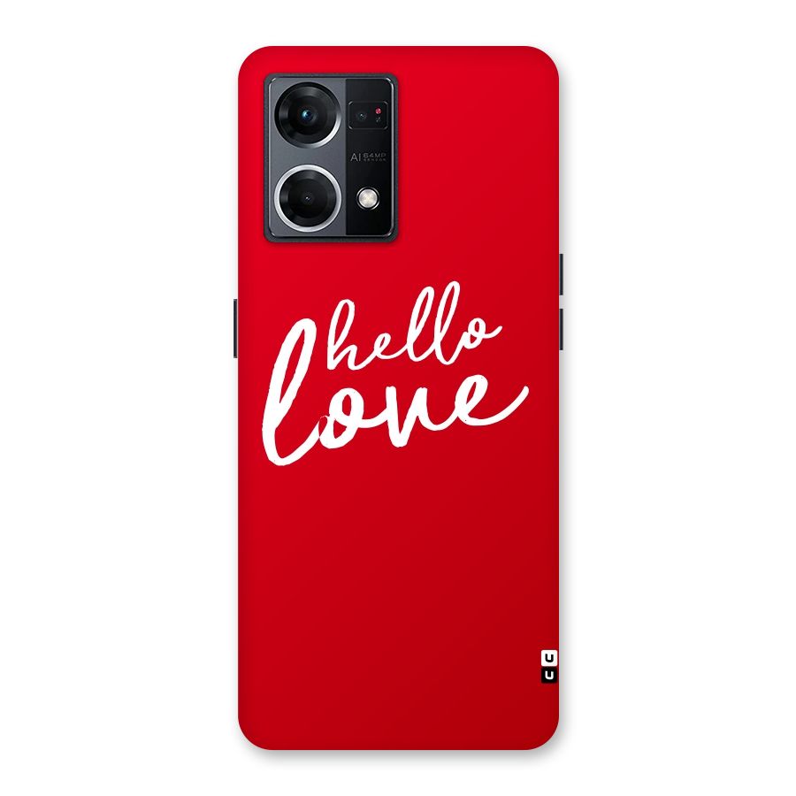 Hello Love Glass Back Case for Oppo F21 Pro 5G
