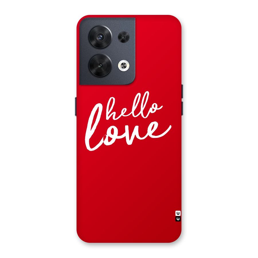 Hello Love Back Case for Oppo Reno8 5G