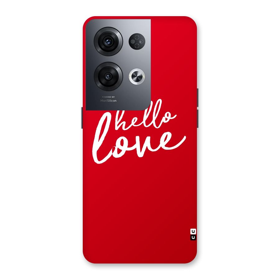 Hello Love Back Case for Oppo Reno8 Pro 5G