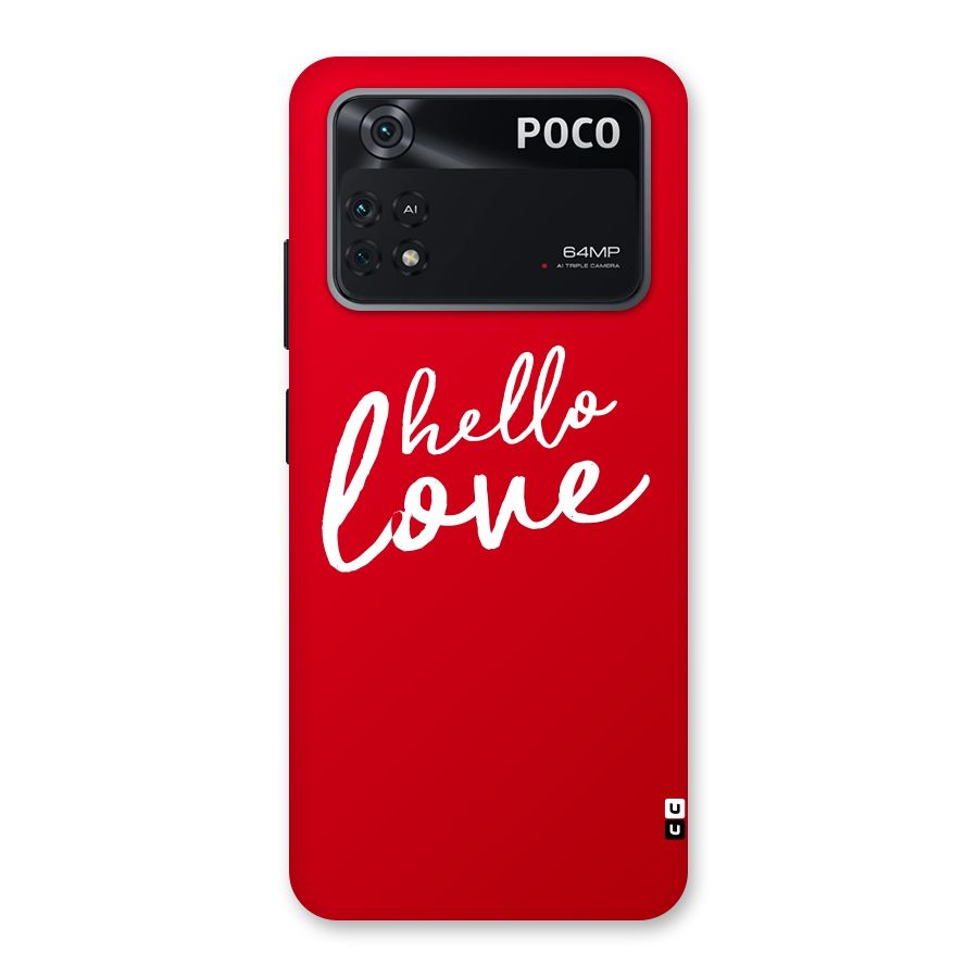 Hello Love Back Case for Poco M4 Pro 4G