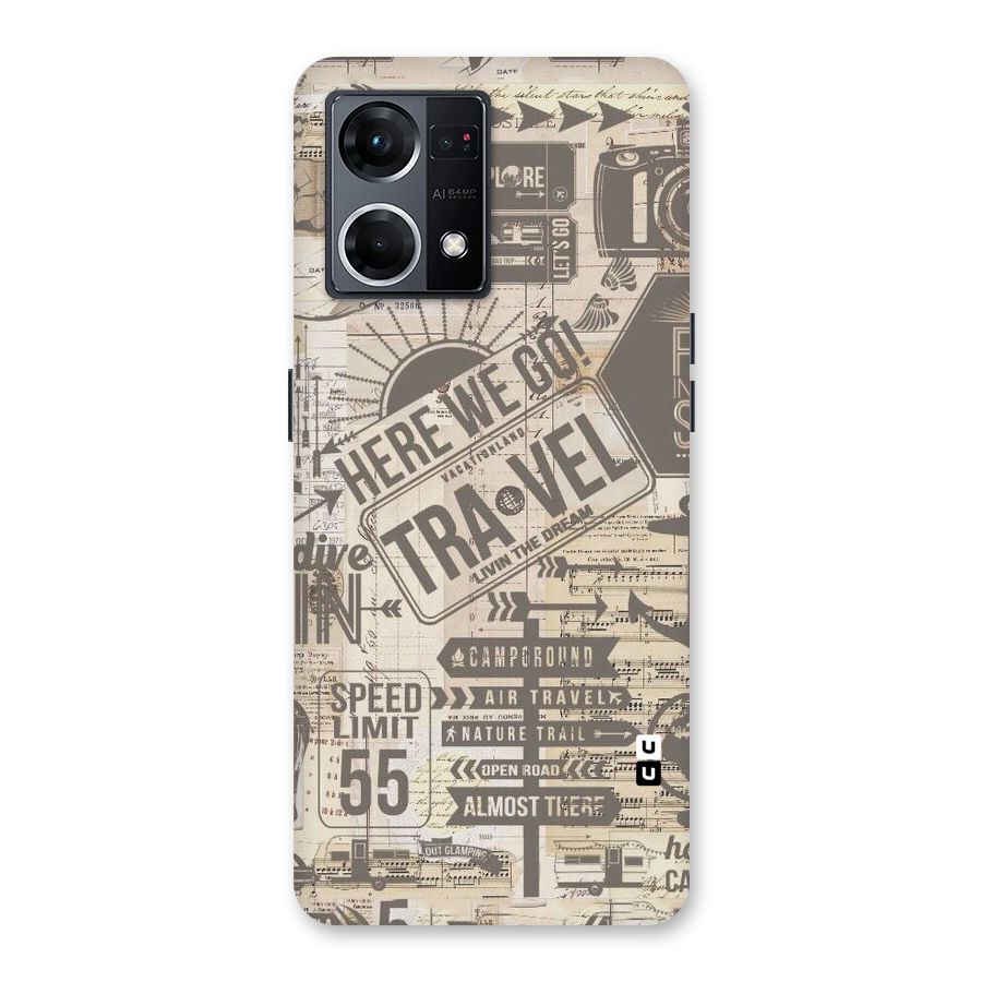 Here We Travel Glass Back Case for Oppo F21 Pro 5G