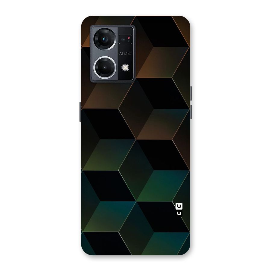 Hexagonal Design Glass Back Case for Oppo F21 Pro 5G