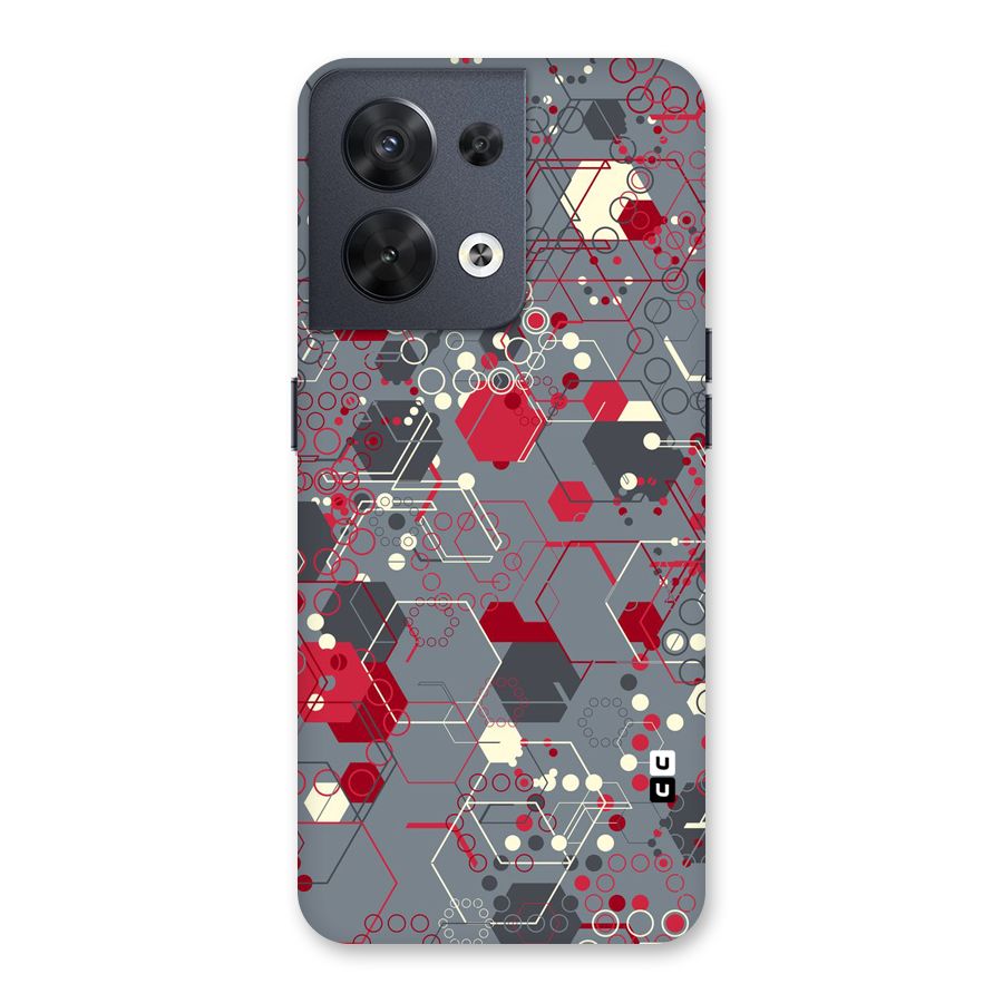Hexagons Pattern Back Case for Oppo Reno8 5G