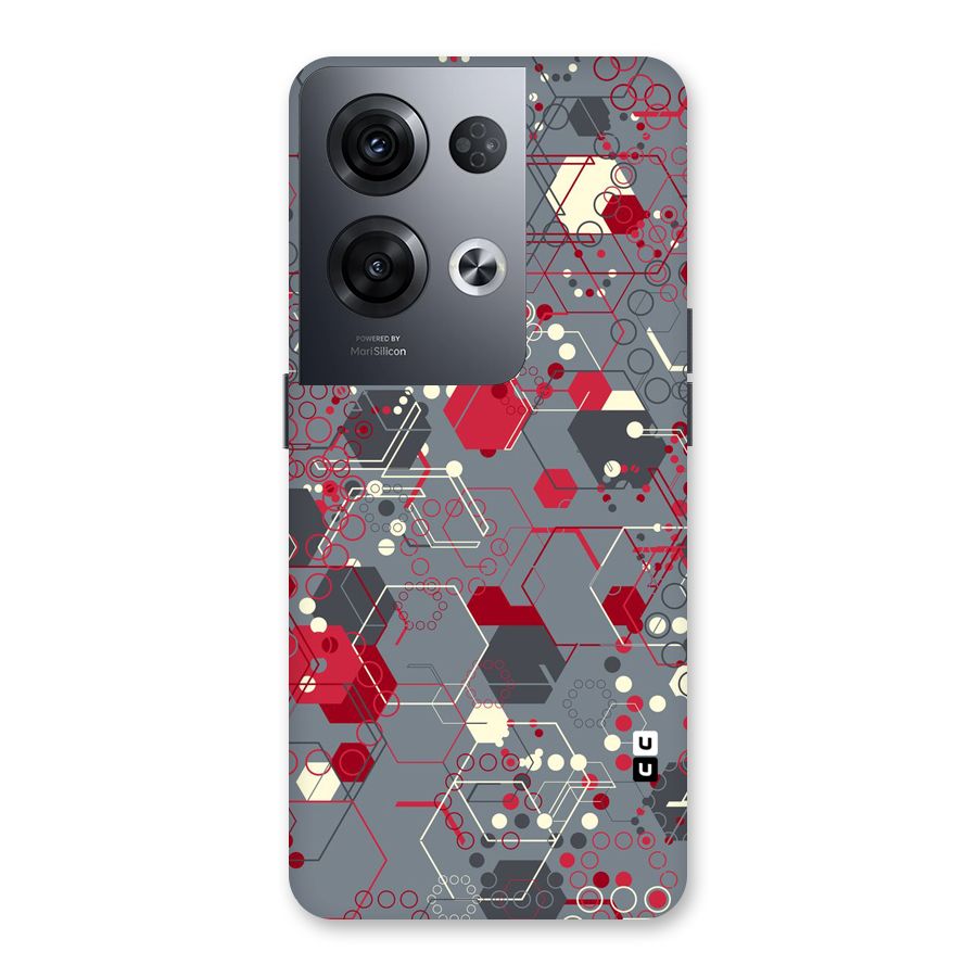 Hexagons Pattern Back Case for Oppo Reno8 Pro 5G