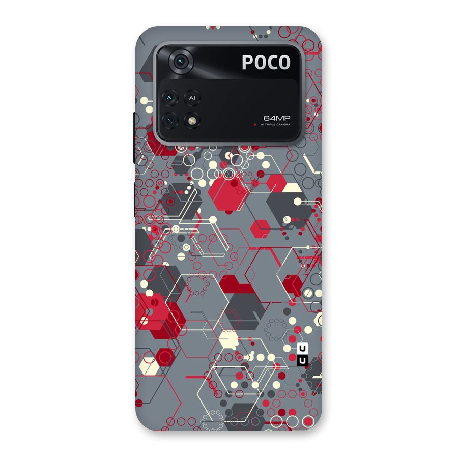 Hexagons Pattern Back Case for Poco M4 Pro 4G