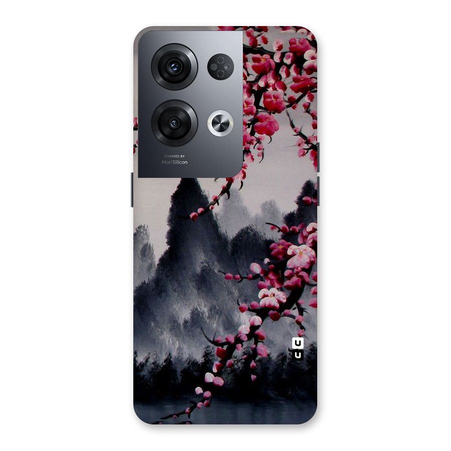 Hills And Blossoms Back Case for Oppo Reno8 Pro 5G
