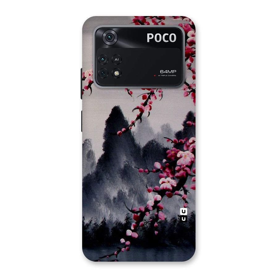 Hills And Blossoms Back Case for Poco M4 Pro 4G