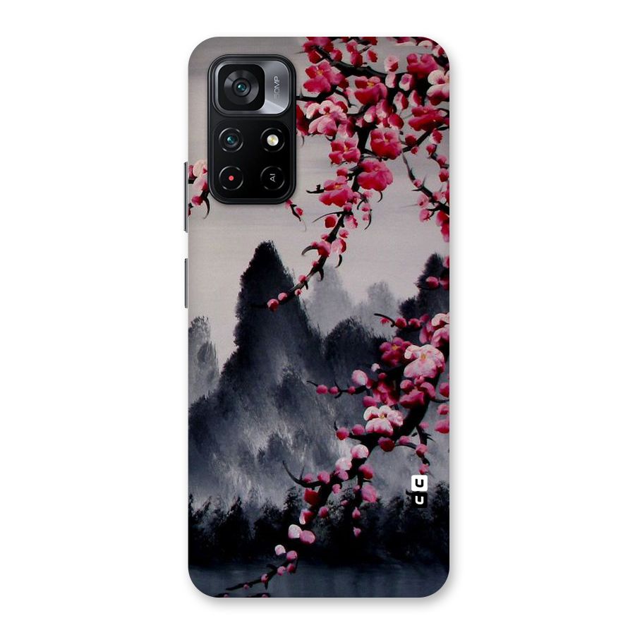 Hills And Blossoms Back Case for Poco M4 Pro 5G