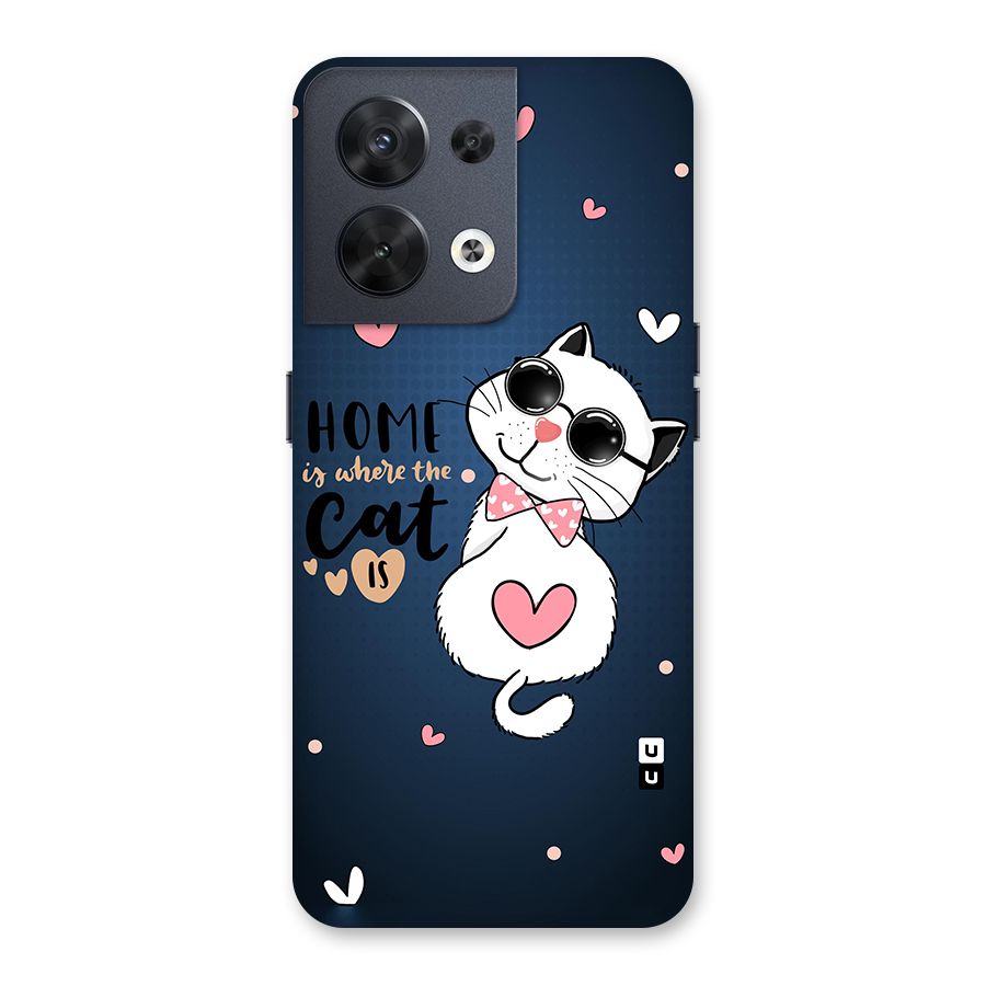 Home Where Cat Back Case for Oppo Reno8 5G