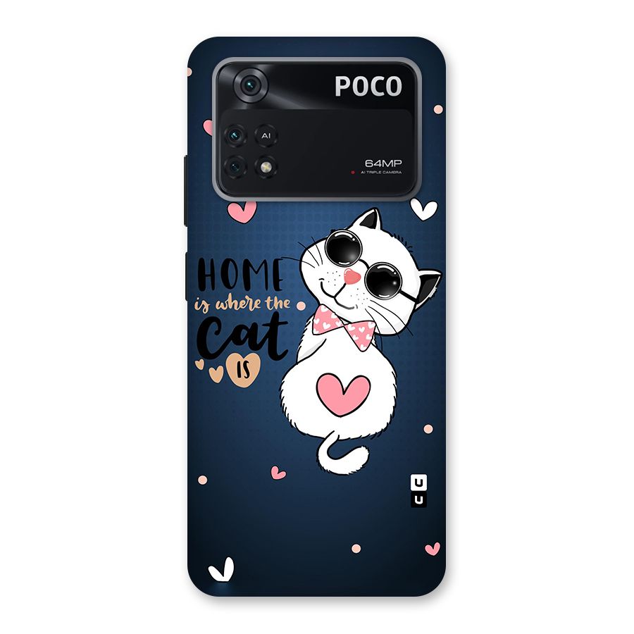 Home Where Cat Back Case for Poco M4 Pro 4G