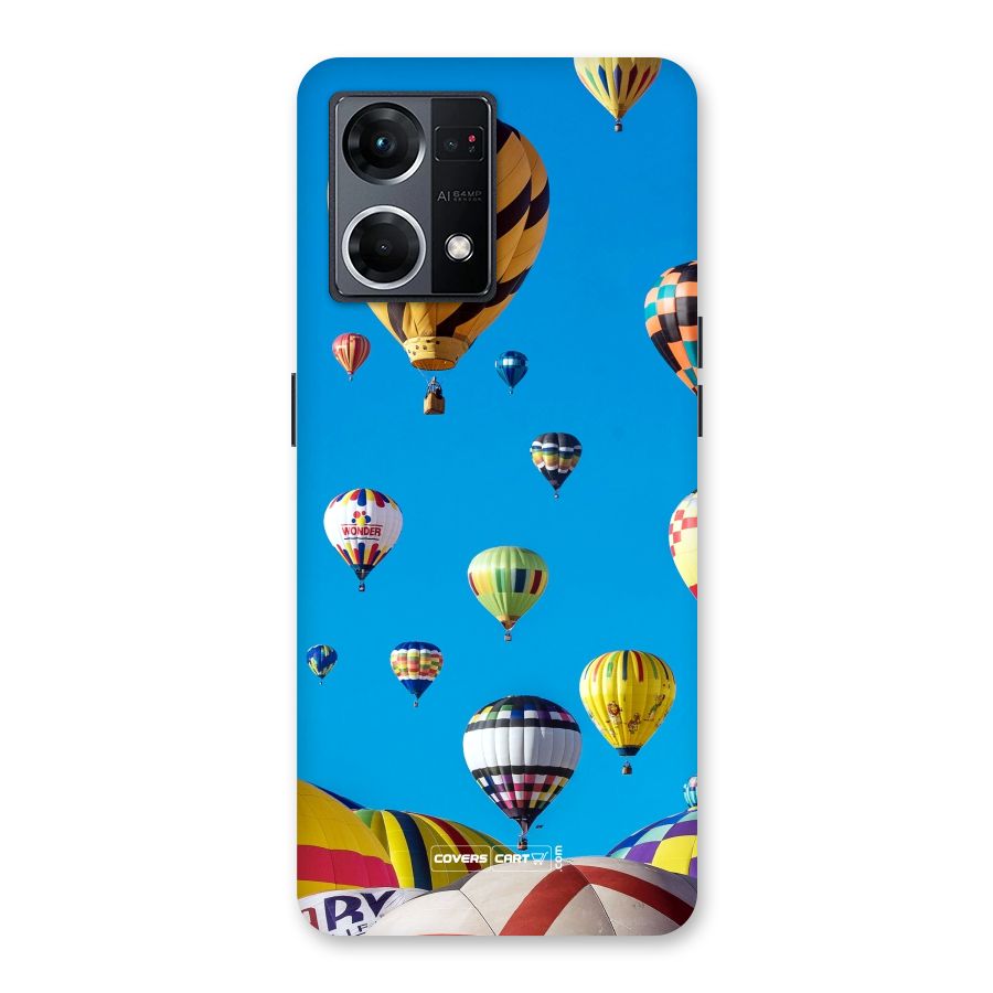 Hot Air Baloons Glass Back Case for Oppo F21 Pro 5G