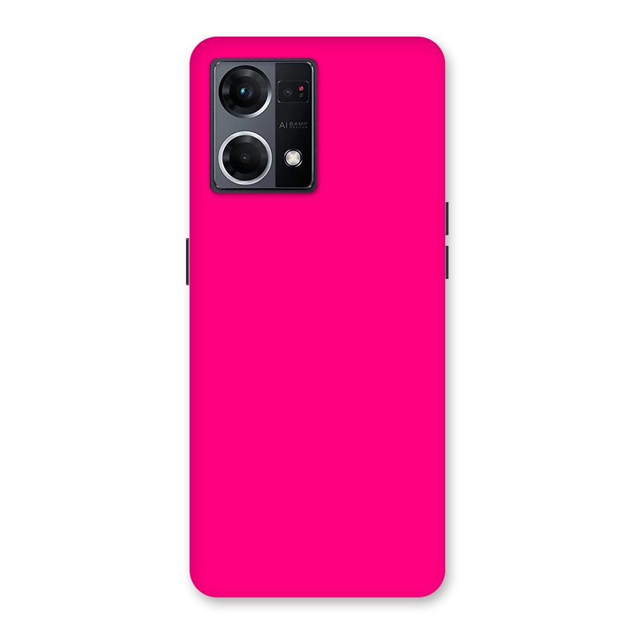 Hot Pink Glass Back Case for Oppo F21 Pro 5G