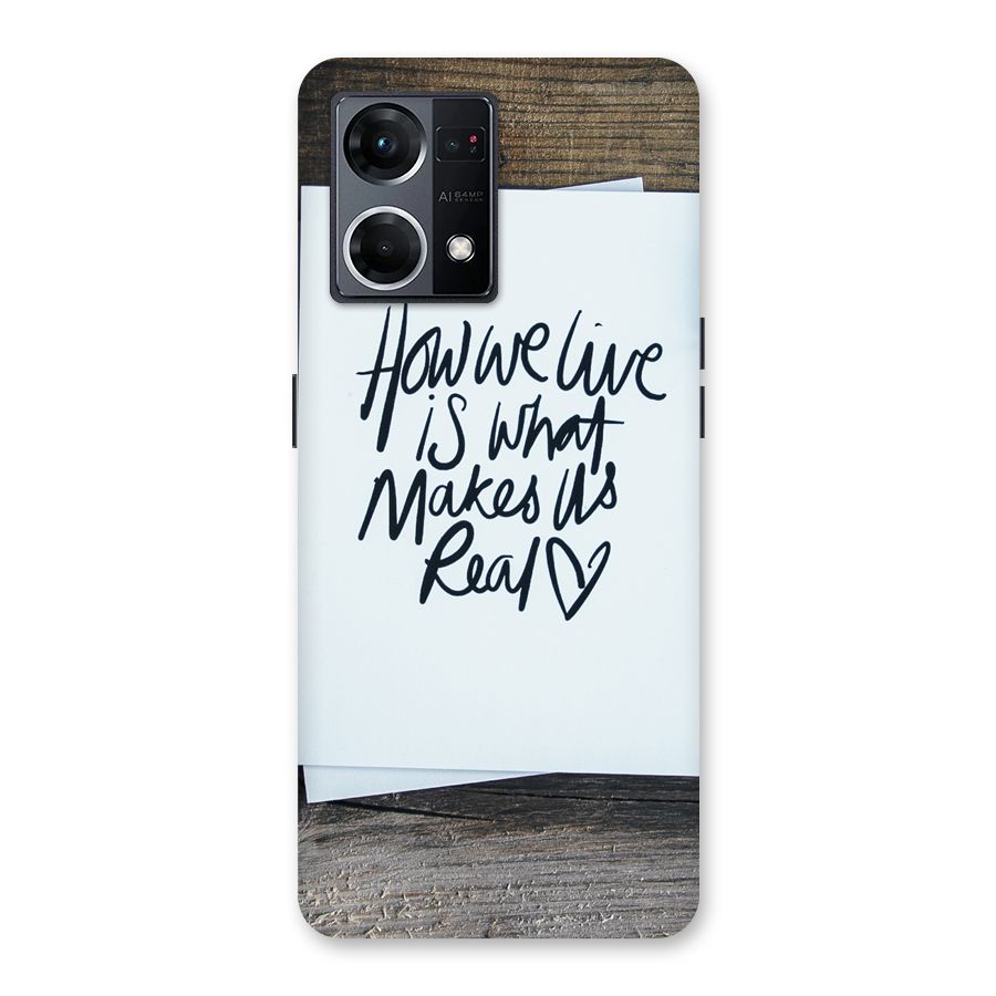 How We Live Glass Back Case for Oppo F21 Pro 5G