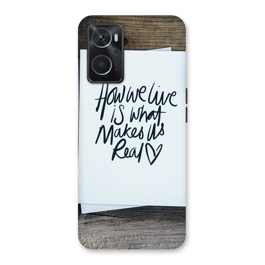 How We Live Back Case for Oppo K10 4G