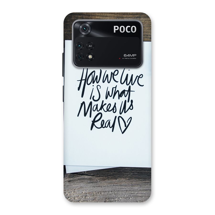 How We Live Back Case for Poco M4 Pro 4G