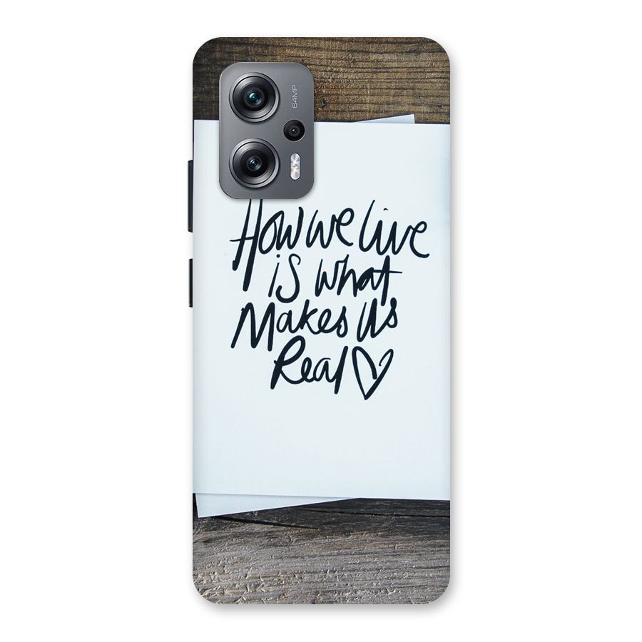 How We Live Back Case for Redmi K50i