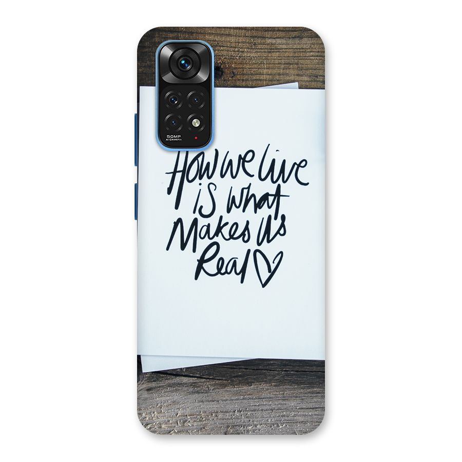 How We Live Back Case for Redmi Note 11S